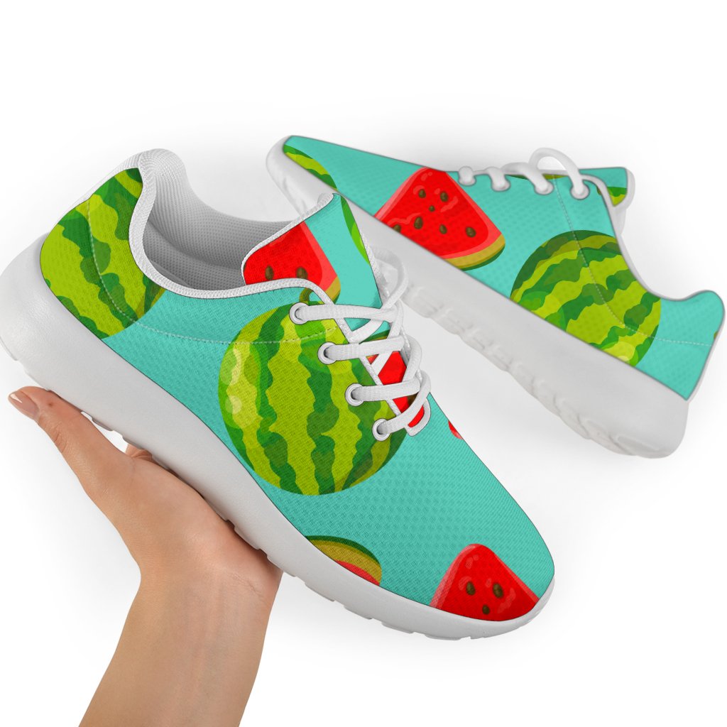 Blue Summer Watermelon Pattern Print Sport Shoes GearFrost