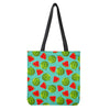 Blue Summer Watermelon Pattern Print Tote Bag