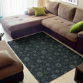 Blue Sun And Moon Pattern Print Floor Mat