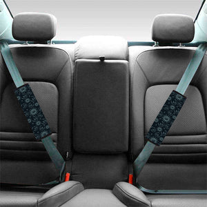 Blue Sun And Moon Pattern Print Car Seat Belt Covers