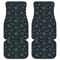 Blue Sun And Moon Pattern Print Front and Back Car Floor Mats