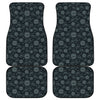 Blue Sun And Moon Pattern Print Front and Back Car Floor Mats