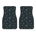 Blue Sun And Moon Pattern Print Front Car Floor Mats