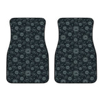 Blue Sun And Moon Pattern Print Front Car Floor Mats