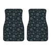 Blue Sun And Moon Pattern Print Front Car Floor Mats