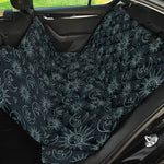 Blue Sun And Moon Pattern Print Pet Car Back Seat Cover