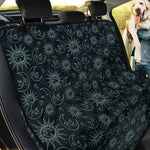 Blue Sun And Moon Pattern Print Pet Car Back Seat Cover