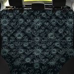 Blue Sun And Moon Pattern Print Pet Car Back Seat Cover
