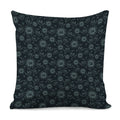 Blue Sun And Moon Pattern Print Pillow Cover