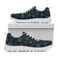 Blue Sun And Moon Pattern Print White Running Shoes