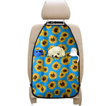 Blue Sunflower Pattern Print Car Seat Organizers