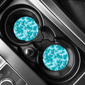 Blue Surfing Wave Pattern Print Car Coasters