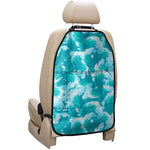 Blue Surfing Wave Pattern Print Car Seat Organizers