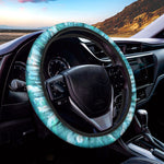 Blue Surfing Wave Pattern Print Car Steering Wheel Cover