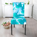 Blue Surfing Wave Pattern Print Dining Chair Slipcover