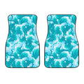 Blue Surfing Wave Pattern Print Front Car Floor Mats