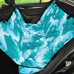 Blue Surfing Wave Pattern Print Pet Car Back Seat Cover