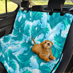 Blue Surfing Wave Pattern Print Pet Car Back Seat Cover