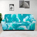 Blue Surfing Wave Pattern Print Sofa Cover