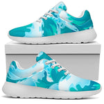 Blue Surfing Wave Pattern Print Sport Shoes GearFrost