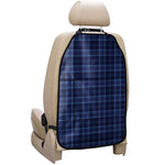Blue Tartan Pattern Print Car Seat Organizers