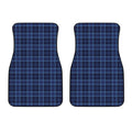 Blue Tartan Pattern Print Front Car Floor Mats