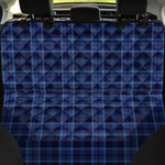 Blue Tartan Pattern Print Pet Car Back Seat Cover