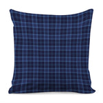 Blue Tartan Pattern Print Pillow Cover