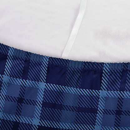 Blue Tartan Pattern Print Sofa Cover