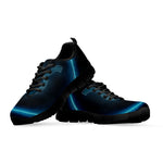 Blue Taurus Zodiac Sign Print Black Sneakers