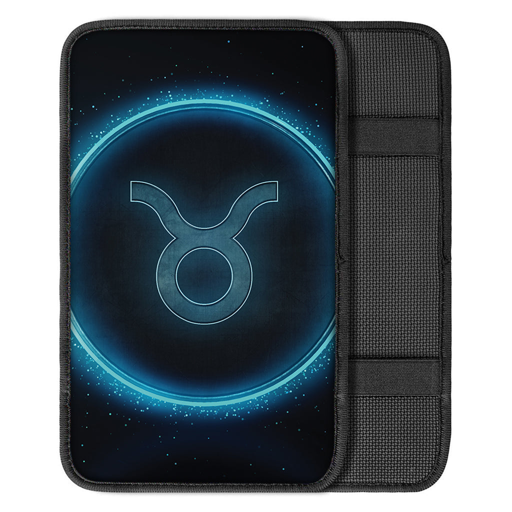 Blue Taurus Zodiac Sign Print Car Center Console Cover