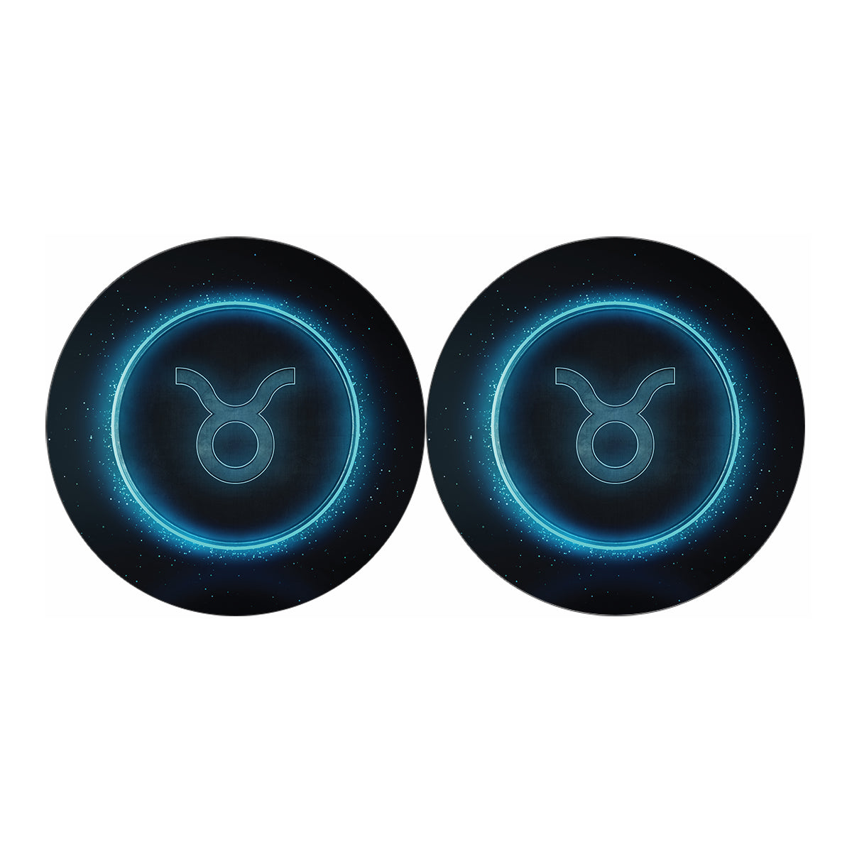 Blue Taurus Zodiac Sign Print Car Coasters