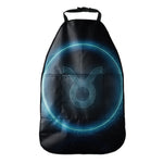 Blue Taurus Zodiac Sign Print Car Seat Organizers