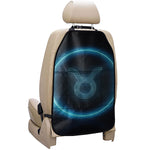 Blue Taurus Zodiac Sign Print Car Seat Organizers