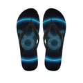 Blue Taurus Zodiac Sign Print Flip Flops