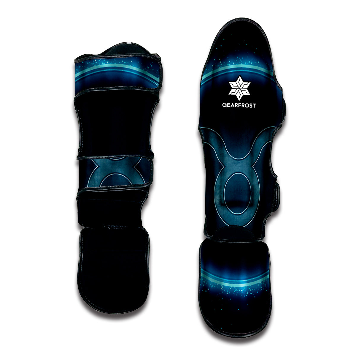 Blue Taurus Zodiac Sign Print Muay Thai Shin Guard