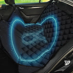 Blue Taurus Zodiac Sign Print Pet Car Back Seat Cover