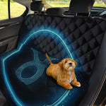 Blue Taurus Zodiac Sign Print Pet Car Back Seat Cover