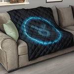 Blue Taurus Zodiac Sign Print Quilt