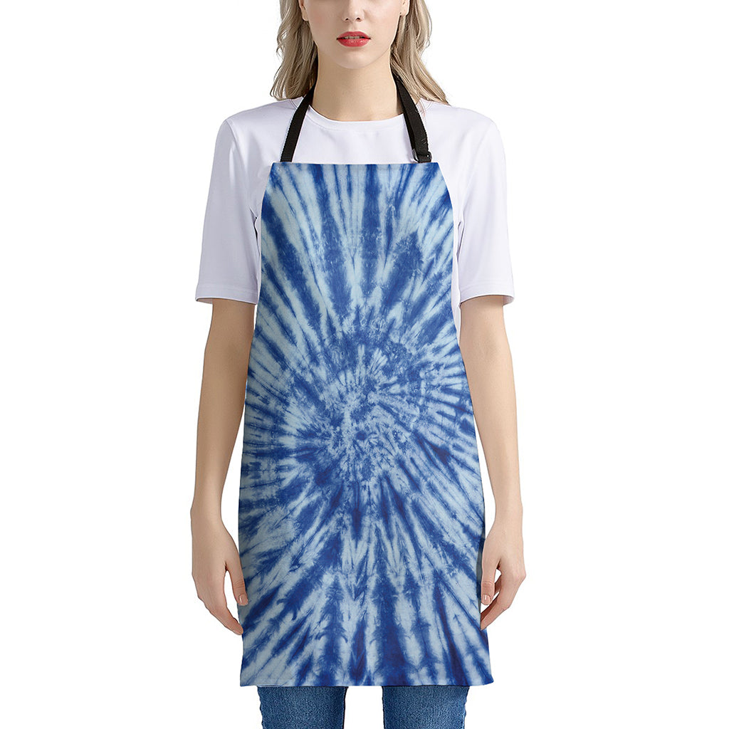 Blue Tie Dye Print Apron