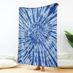 Blue Tie Dye Print Blanket