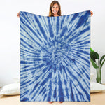 Blue Tie Dye Print Blanket