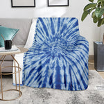 Blue Tie Dye Print Blanket
