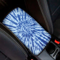 Blue Tie Dye Print Car Center Console Cover