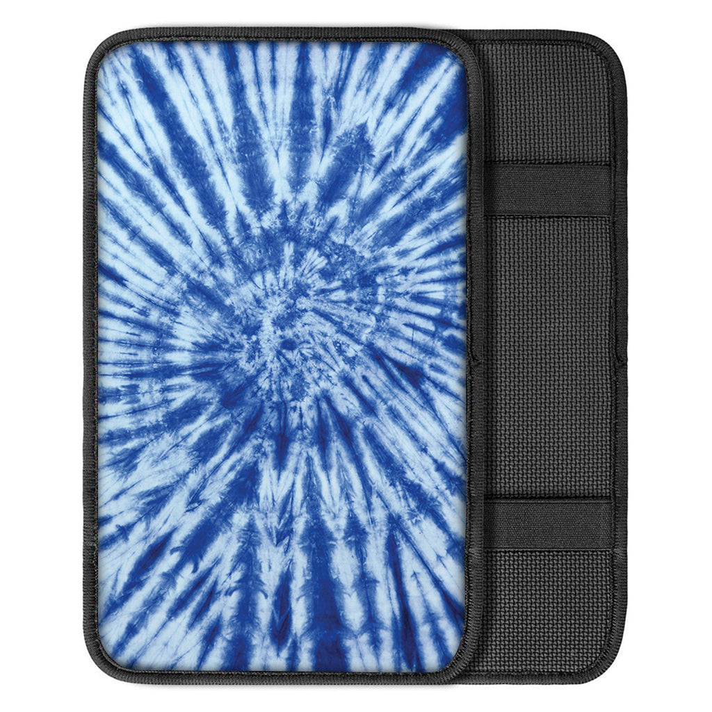 Blue Tie Dye Print Car Center Console Cover