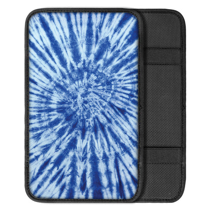 Blue Tie Dye Print Car Center Console Cover