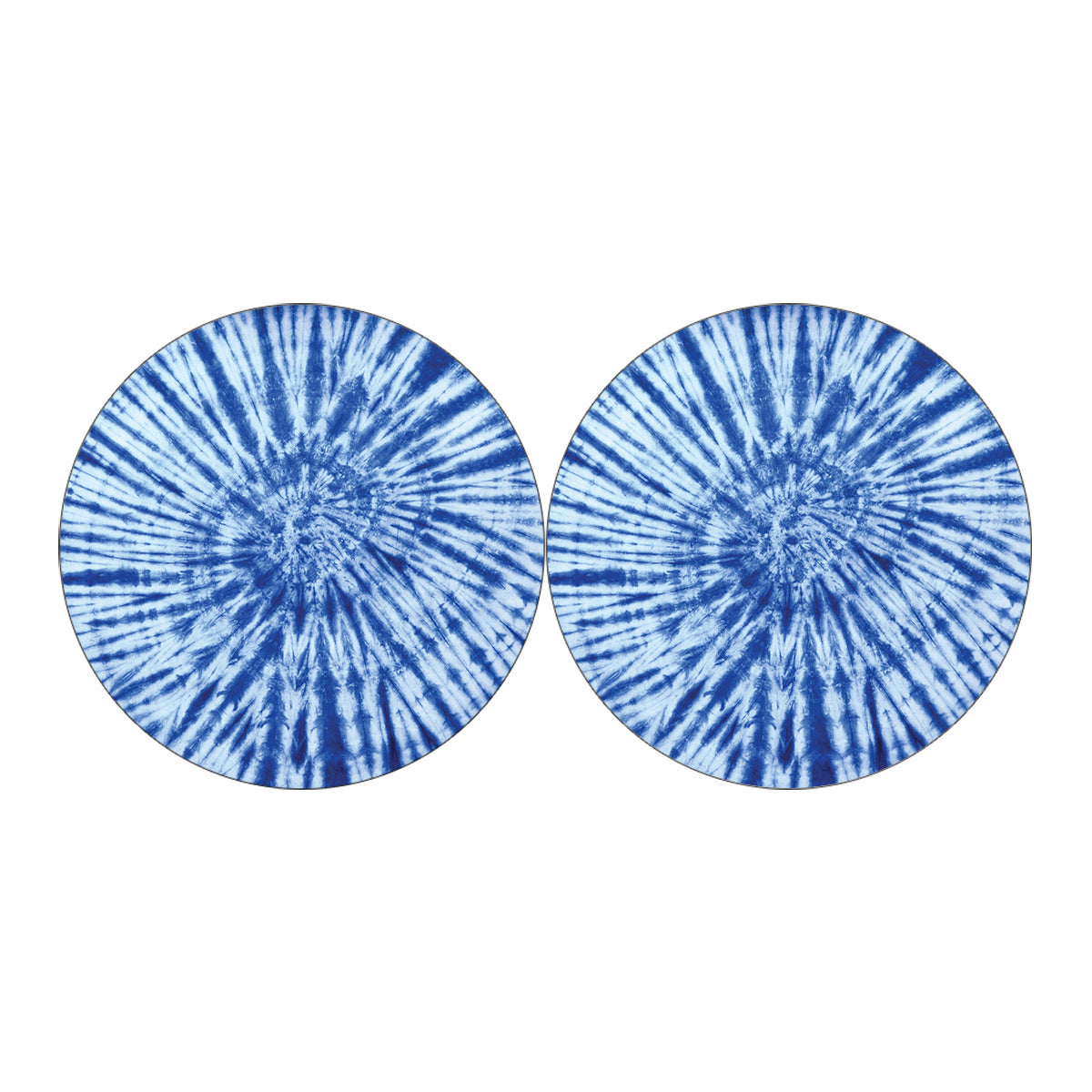 Blue Tie Dye Print Car Coasters