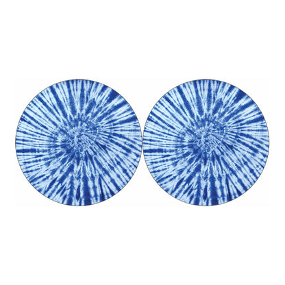 Blue Tie Dye Print Car Coasters
