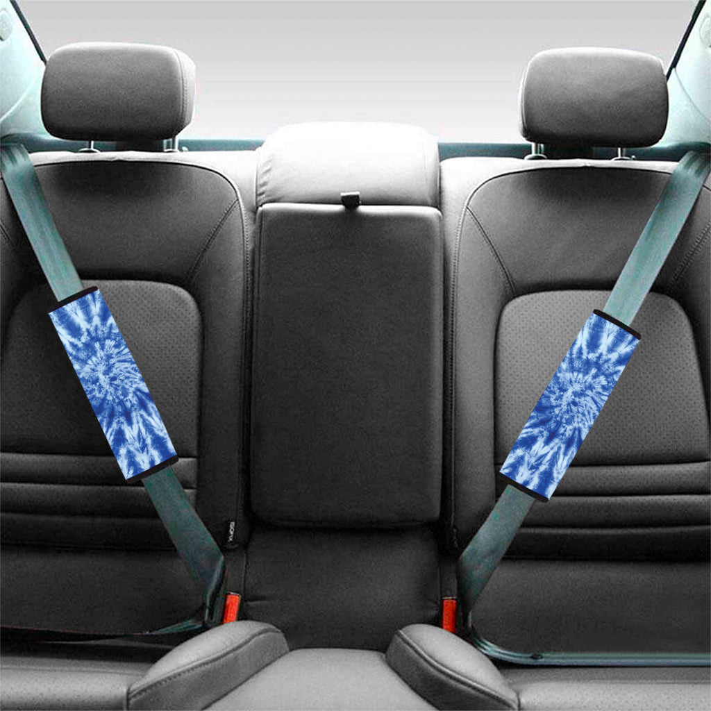Blue Tie Dye Print Car Seat Belt Covers