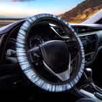 Blue Tie Dye Print Car Steering Wheel Cover